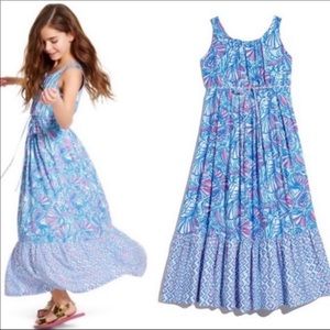 Lilly Pulitzer M 7-8 Blue My Dress Maxi Medium